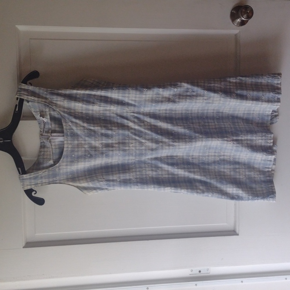 Newport News sundress in blue and white, Vintage 90s